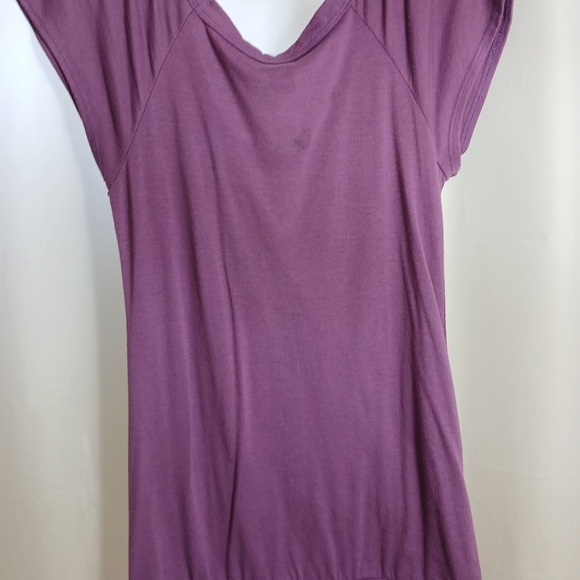 (#330) Woman's Love Me Kiss Me Purple Wrap Over Front Top Size Small - Picture 10 of 16